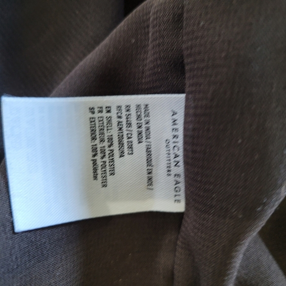 American Eagle Black Cheetah Print Sheer Long Sleeve Blouse Size Women's Small - Picture 9 of 9